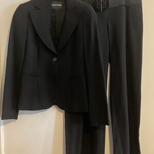 Emporio Armani Classic Black suit wide leg pant